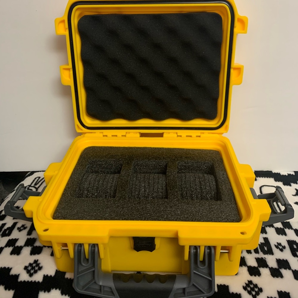Invicta 3 Slot Yellow Plastic Watch Box Case